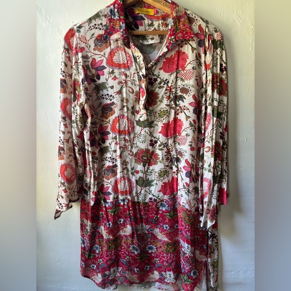 NWOT Benares Shirt/Dress Floral Tunic